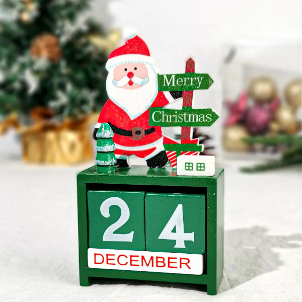 Jul tre kalender pynt nedtelling nisse nissen snømann diy for bordplater pynt
