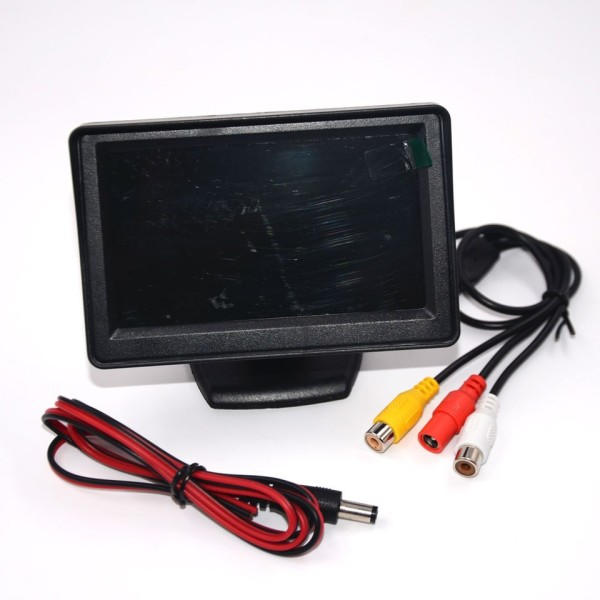 Bil Rear View Kamera Wide Degree  4,3" TFT LCD Display eller Monitor Vandproof Night Vision Reversing