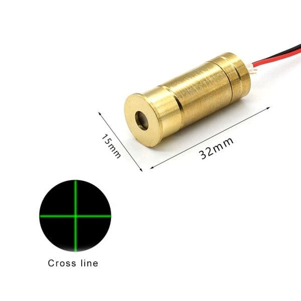 Grøn Lys Laser Modul 532nm Starlight Cross Horizontal Line Metal Laser Hoved