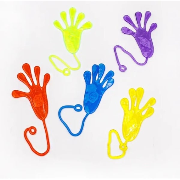 10 bitar  Barn Roliga Sticky Hands Toy Palm Elastic Sticky Squishy Slap Palm Toy Barn Novelty Gift