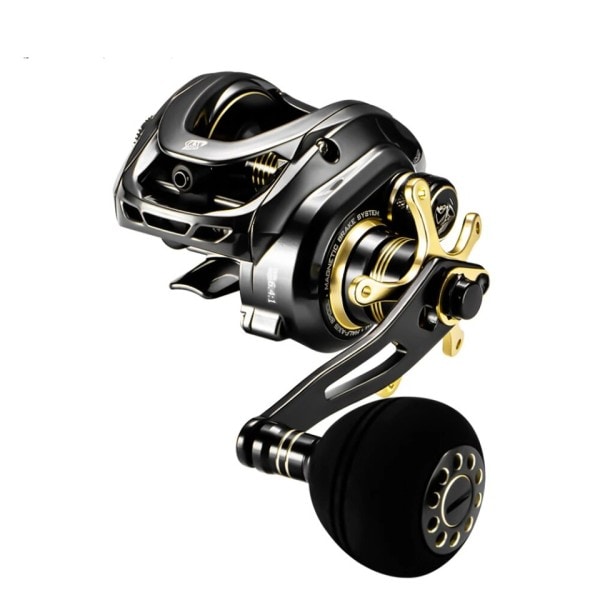 Baitcasting Reel 9.5KG 22LB Drag Power 10 Bearing 6.4 Gear Ratio Drag Clicker Enkel Power Handtag Fishing Reel