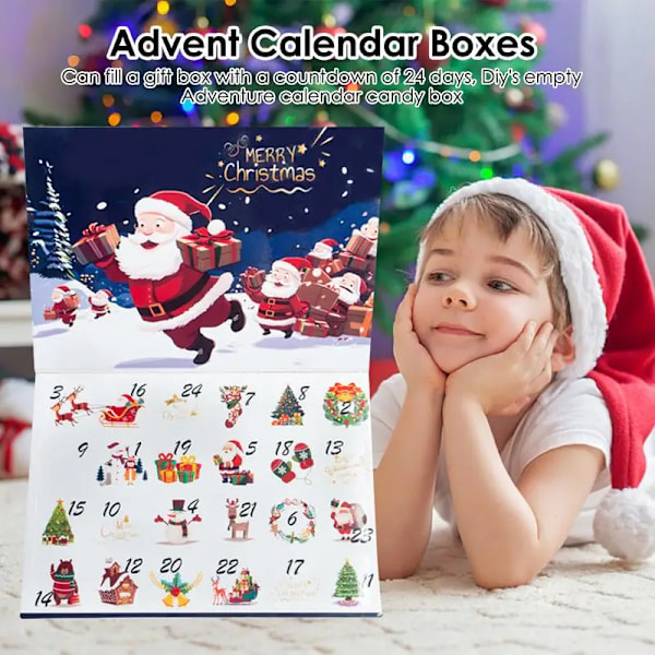 2024 advent kalender tomme kasser til fyld 24 dage nedtælling jule fest kalender