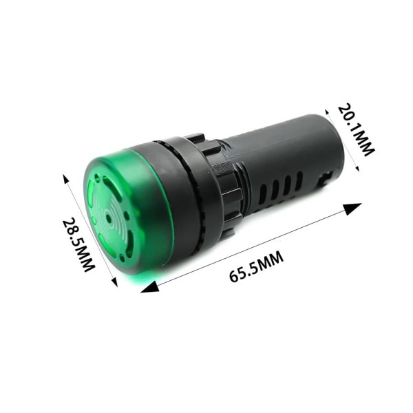 Grønn AD16-22SM 22mm Panel Diameter AC 12V  Blits Signal Lys