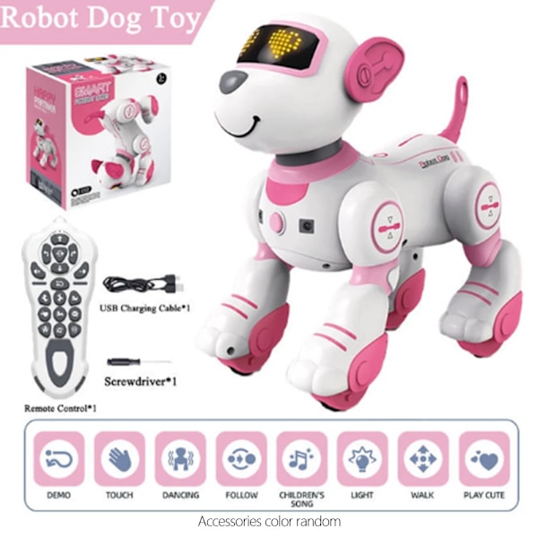 Fjernbetjening Kontrol Robot Hund Programmerbar Smart Interaktiv Stunt Robot Hund