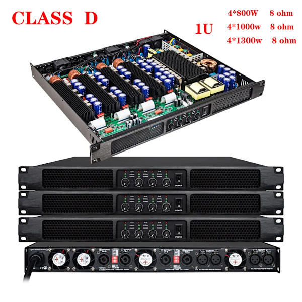 Digitaalinen Audio Teho Vahvistin Ammattimainen 4 Kanava 4x1650w Subwoofer Esivahvistin DJ Line Array Kaiutin Stereo Ääni vahvistin