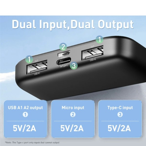 Bærbar Oplader Ekstern Batteri Power Bank Hurtig Opladning Power bank