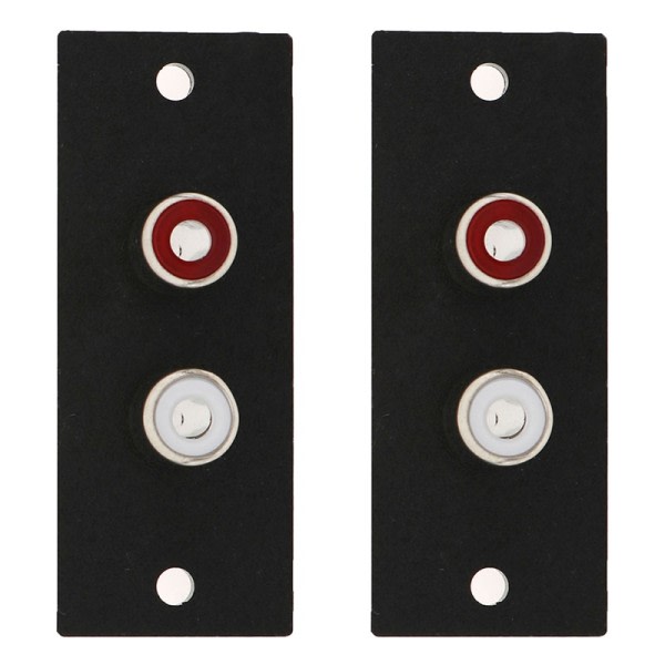 2 stk 2 Way Kobber Core RCA Terminal Væg Panel Plade Input Phono Chassis Socket