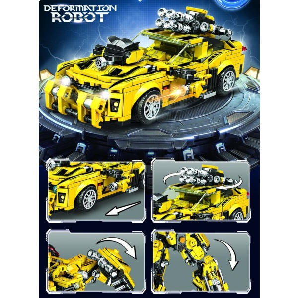 2 in 1 muodonmuutos robotti rakennus palikat sarjat tiilet lelu muunnos autot syntymäpäivä lelut