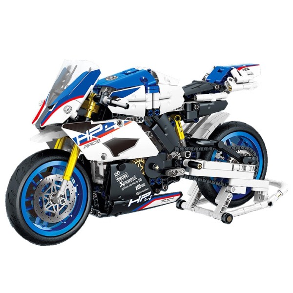 Bygge klodser motorcykel sæt sæt model klodser sæt by racing motorcykel køretøjer mursten legetøj