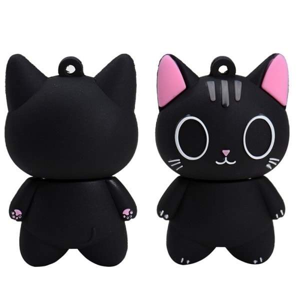 Sød flashdrev  memory stick 128GB sort Tegnefilm Hei kitty  gadget