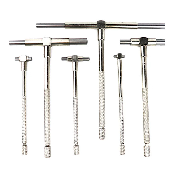 6 bitar set teleskop mätare set mikrometer mätning borrning ingenjörer kit 8-150 mm härdat verktyg stål precision teleskop mätare