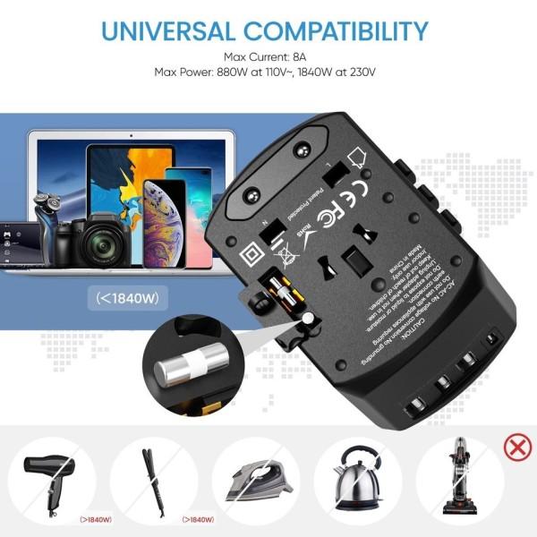 Internationell resor adapter resor laddare