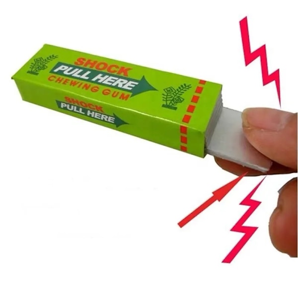 Elektrisk Chock Skämt Tugga Gummi Dra Huvud Chockande Leksak
