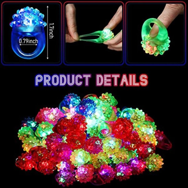Glødende ringe LED Lys Op Lysende Ringe Fest Favour Legetøj Flash Led Lys Glow In The The Dark Bryllup Fest forsyninger