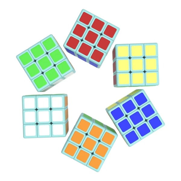 Mini Magic Cube Tiny 3x3 Professional 1 CM Speed Cube Magic Cube Puzzle Blue Pink Sort Legetøj