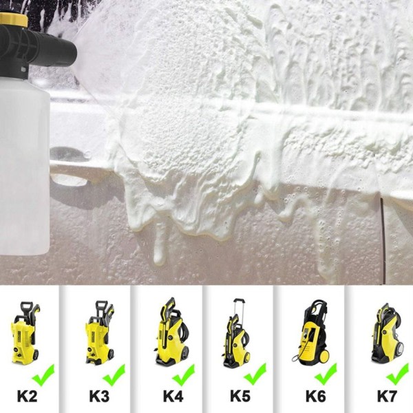 Snö skum kanon för Karcher bil tvätt K-serien Justerbart munstycke kompatibelt med Karcher K2/K3/K4/K5/K6/K7 Tryck tvätt