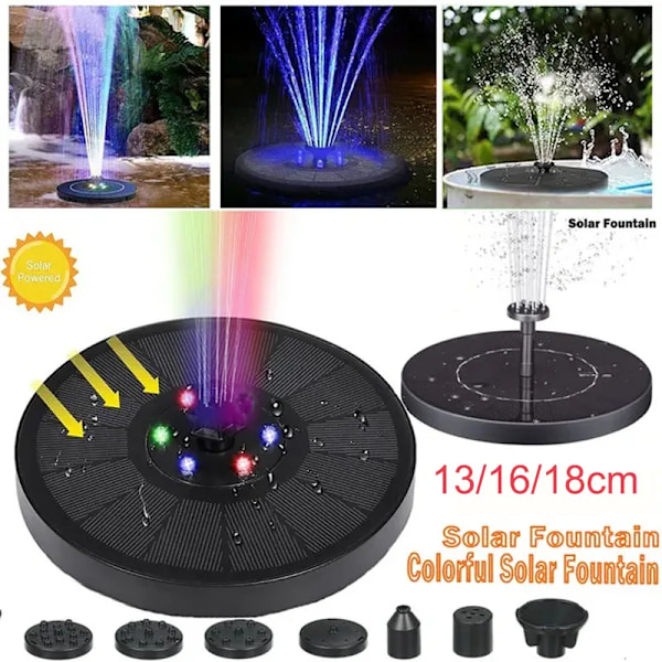 Solenergi Strøm Fugle Bad Fontene Pumpe Vann Fontene