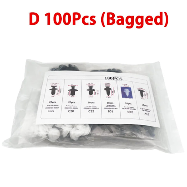 Hög kvalitet Auto Fästmedel Klämma Blandat Bil Kross Push Retainer Pin Nit Stötfångare Dörr Trim Panel Fästelement Kit