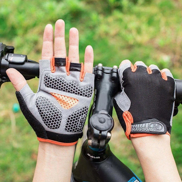 Herr Cykling Cykel Handskar Halvfinger Gym Handskar Dam Vatten Andas Anti-halk  L storlek handske
