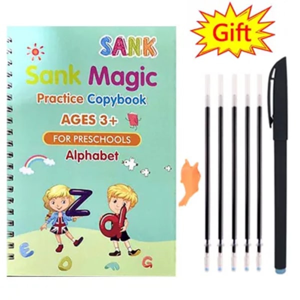 Montessori Legetøj  Engelsk fransk Kopibøger Pen Børn's Skrive Klistermærke Magic Kopibog