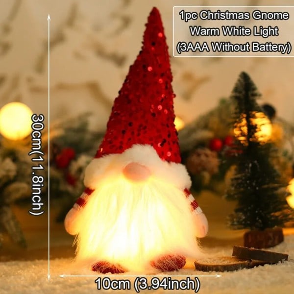 Jul ansigtsløs dukke god jul pynt til hjem jule pynt