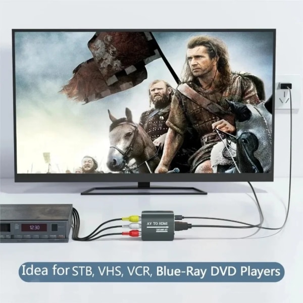 HD 1080P AV til HDMI RCA Til HDMI Composite Adapter Konverter Med USB kabel CVBS AV Adapter