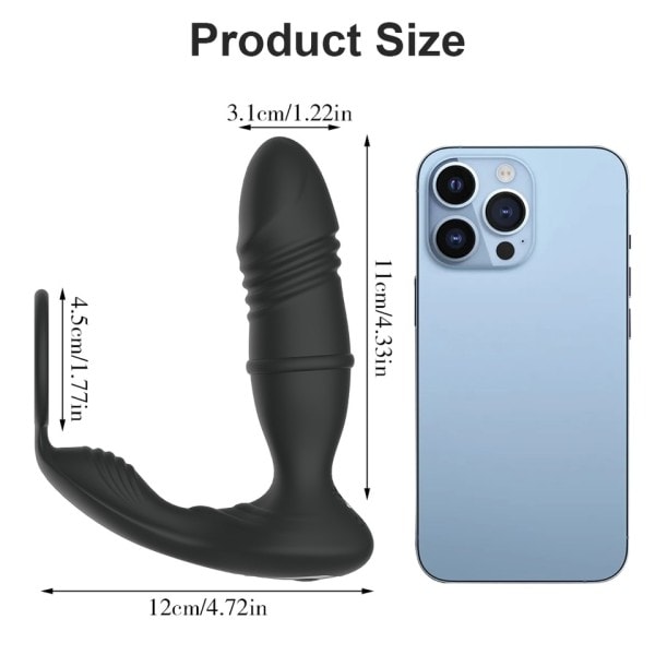 Man Tryckande Prostata Massager Bluetooth APP Vibrator för Män Gay Anal Plug Trådlös Fjärrkontroll Rumpa Plug Sex leksak