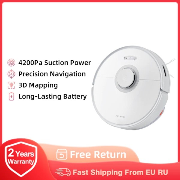 Max Robot Støvsuger 4200Pa Sug Kraft Sweep og Wet Mopping WiFi App Control