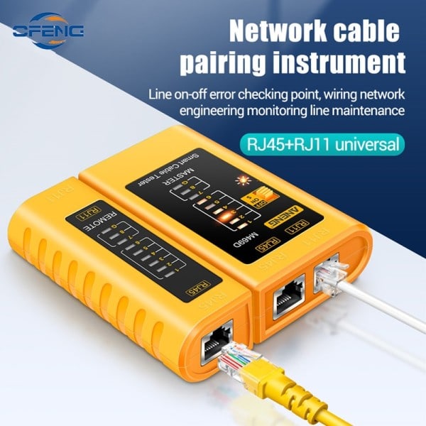 Kaapeli lan testeri verkko kaapeli testeri RJ45 RJ11 RJ12 CAT5 UTP LAN kaapeli testeri verkko työkalu