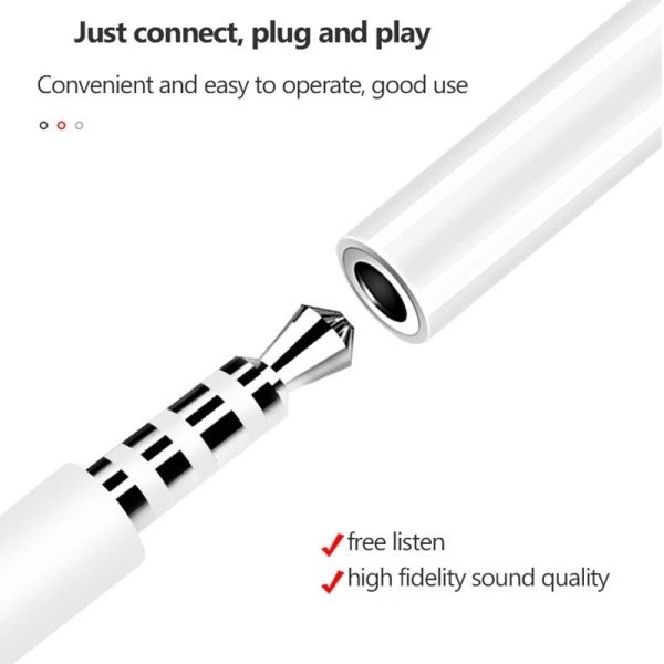 8 Pin til 3,5 mm Jack AUX kabel For iPhone 14 13 12 11 8 7 X iPad Pro hann til hunn adapter hodetelefon kontakt lyd  Splitter