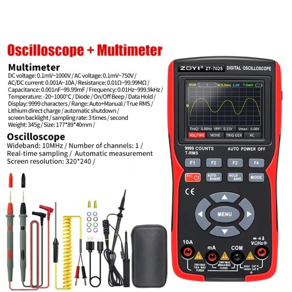 Digital Oscilloskop Multimeter Profesjonell Tester