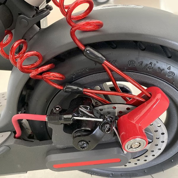Tyverisikring Lås Elektrisk Scooter Skive brems Lås med Stål Wire Sykkel Terrengsykkel Motorsykkel skive lås Sikkerhet Tyveri Beskyttelse