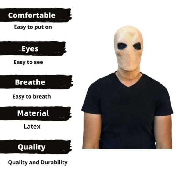 Skräck ansiktslös man mask läskig djävul hel ansikte latex hjälm läskigt