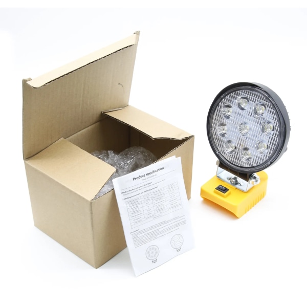 18V Li-ion Batteri LED Work Light Lommelygte Bærbar Nødsituation Flood Lampe Camping lampe