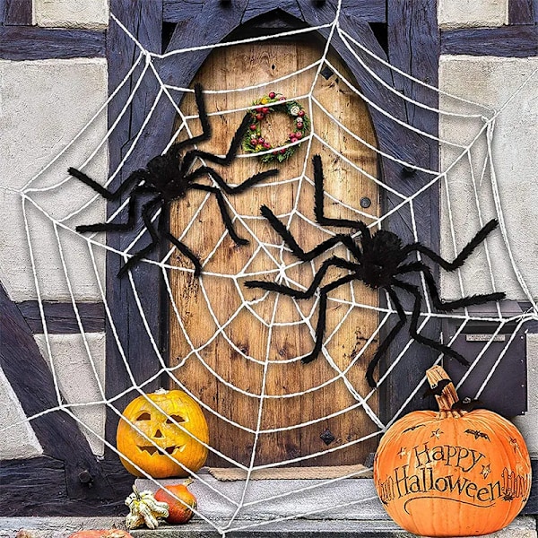 200 CM Enorm Halloween Edderkopp Oversized Plysj Svart Edderkopp Halloween Fest Dekorasjon