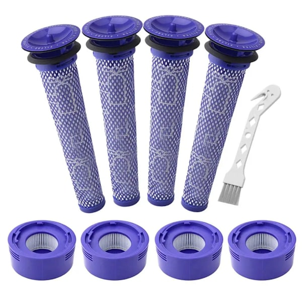8 bitar set Passform för V8 Filter Ersättning för Dyson V8 Animal V8 Absolute V8 Motorhead SV10 V7 Animal Fluffy Trådlös Stick dammsugare
