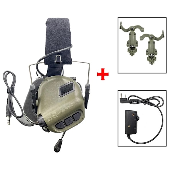 M32 MOD4 Skydning Høreværn Taktisk Støj Reduktion Headset med hjelm