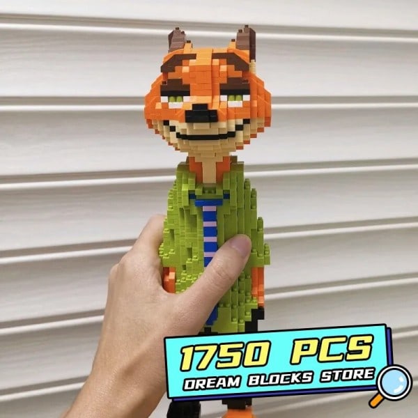 Anime Judy Nick Micro Building Blocks Tecknad film Zootropolis Diamond Bircks Modell Räv Kanin Leksaker