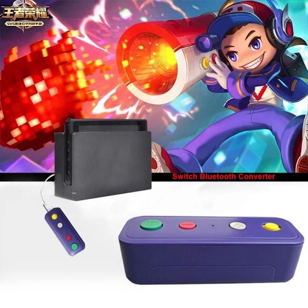 Trådløs Bluetooth-kompatibel adapter konverter med USB kabel Fit til Nintend Switch for Game Cube/Classic Edition til Wii Classic