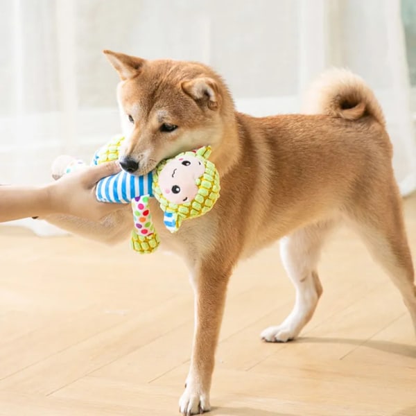 Kæledyr Plys Legetøj Kat Hund Puslespil Legetøj Søde Dyr Biddemodstandsdygtige Interaktive Kirkende Kæledyr Hund Tænder Rengøring Tygge Legetøj