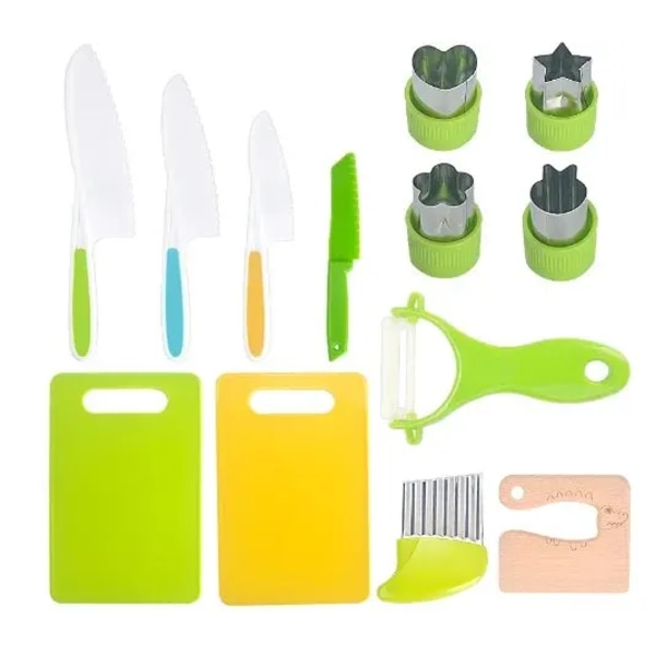 Barn Matlagning Cutter Set Barn Kniv Småbarn Cutter Plast