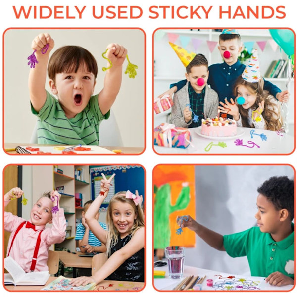10 bitar  Barn Roliga Sticky Hands Toy Palm Elastic Sticky Squishy Slap Palm Toy Barn Novelty Gift