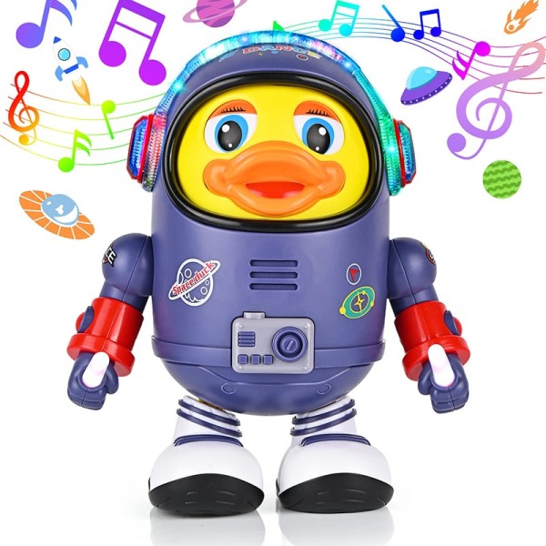 Baby Duck Toy Musical Interactive Toy Elektrisk med lys og lyder Dansing Robot Space Elements