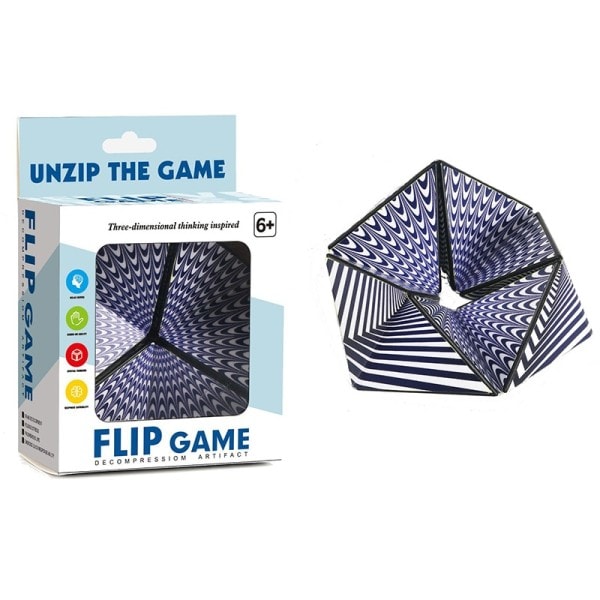 Funny Variety Foranderlig Magnetisk Magic Cube Anti Stress 3D Office Hand Flip Puzzle Stress Reliever
