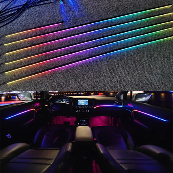 Universal Symphony Car Ambient Lights 64 RGB Car Interior Acrylic Light