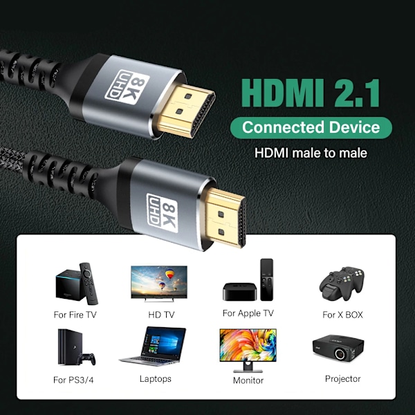 8K HDMI kabel 4K120Hz 8K 60Hz HDMI 2.1 kabel 48Gbps adapter