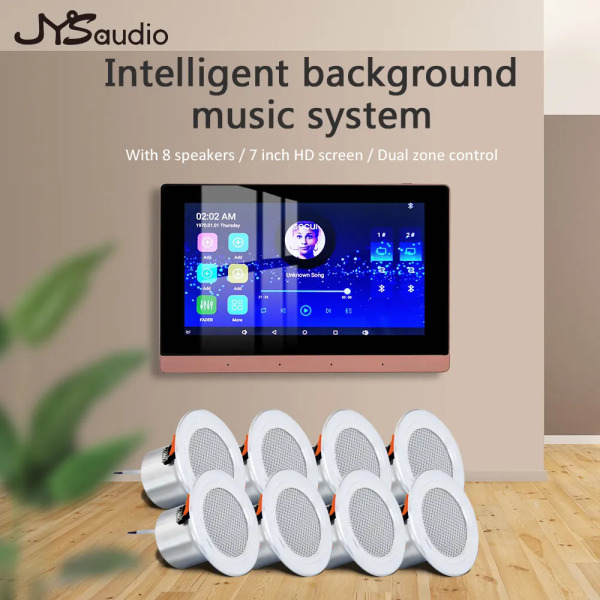 Smart Home Theater Ljud Förstärkare WiFi Bluetooth In-wall Android Musik Panel Stereo Mini Tak Högtalare Set Hotell Bostäder