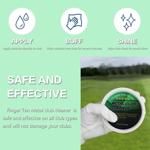 Golf Club Polering Kit Safe Lugtfri ridse fjerner