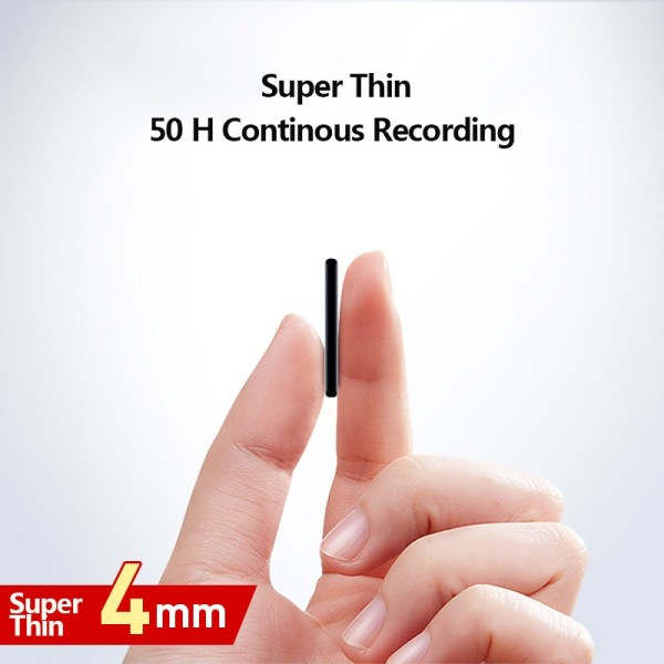 USB Flash 64G Digital Stemme Aktiveret Optagere Super Thin Mini Body 50H Kontinuerlig Diktafon Lyd Optagelse Enhed