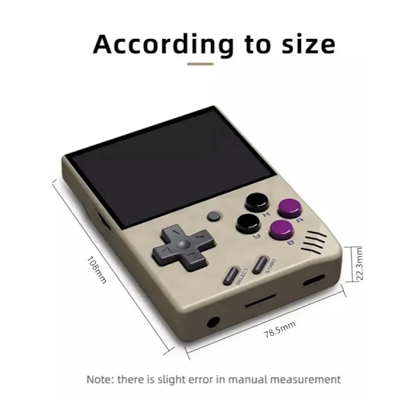 Mini Plus Portable Retro Handheld Game Console V2 Mini 3,5 Tommer IPS Screen Classic Video Game Console